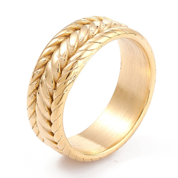 

PandaHall Ion Plating(IP) 304 Stainless Steel Finger Rings, Golden, US Size 7(17.3mm), 6.5mm 304 Stainless Steel