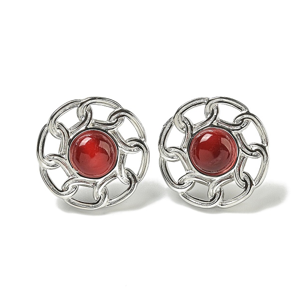Cat Eye Stud Earrin… - image