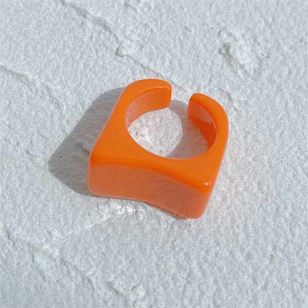 Summer Resin Cuff Rings for Women