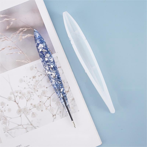 

PandaHall DIY Ball Point Pen Silicone Molds, Resin Casting Molds, For UV Resin, Epoxy Resin Jewelry Making, White, 157x19x15.5mm Silicone...