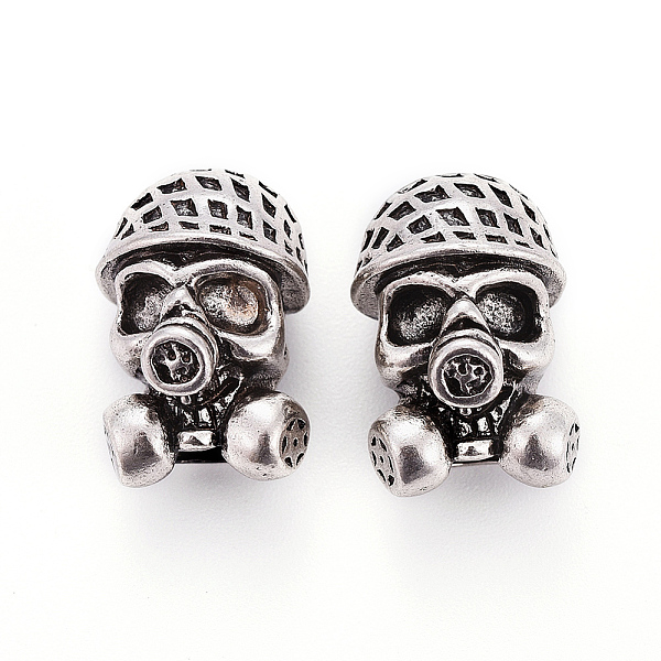 

PandaHall Brass Beads, Skull, Antique Silver, 20x13.5x13mm, Hole: 5.5mm Brass Skull