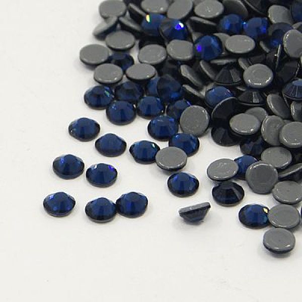 

PandaHall Glass Hotfix Rhinestone, Grade AA, Flat Back & Faceted, Half Round, Montana, SS10, 2.7~2.8mm, about 1440pcs/bag Glass Rhinestone..., Blue