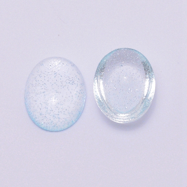 

PandaHall Glass Cabochons, Oval, Light Cyan, 18.5x13.5x3mm Glass Oval Cyan