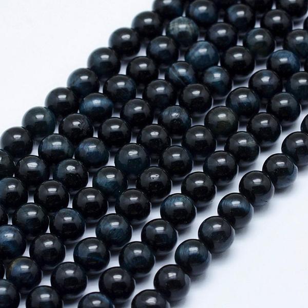 

PandaHall Natural Tiger Eye Beads Strands, Dyed & Heated, Round, 8mm, Hole: 1mm, about 47~48pcs/strand, 15.5 inch(39.5cm) Tiger Eye Round..., Blue