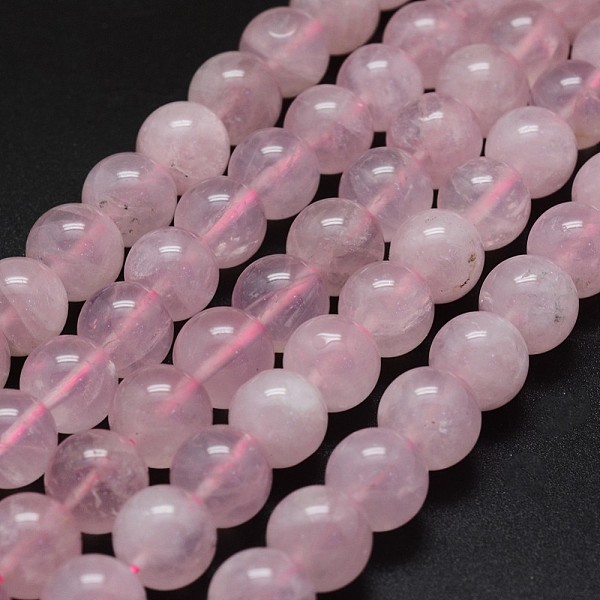 

PandaHall Natural Madagascar Rose Quartz Beads Strands, Round, 6mm, Hole: 0.8mm, about 65pcs/strand, 15.7 inch Rose Quartz Round