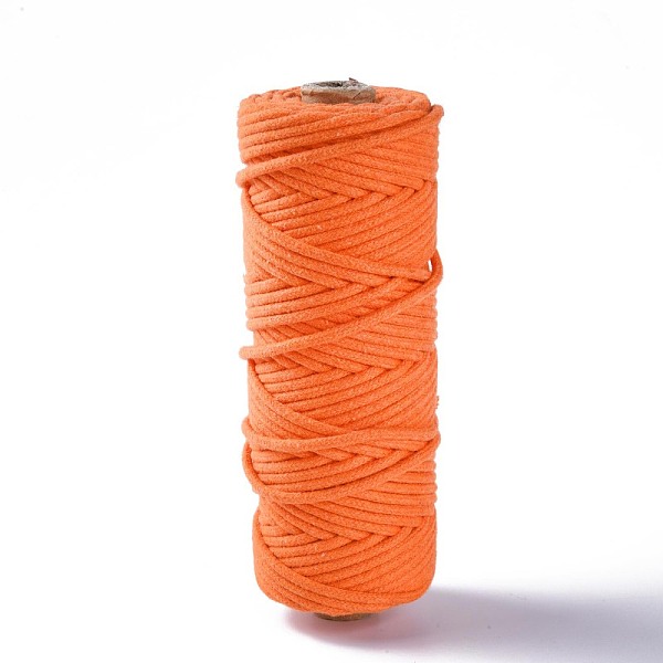 

PandaHall Cotton String Threads, Macrame Cord, Decorative String Threads, for DIY Crafts, Gift Wrapping and Jewelry Making, Coral, 3mm..., Red