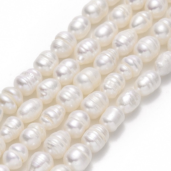 

PandaHall Natural Cultured Freshwater Pearl Beads Strands, Rice, Linen, 7~10x5.5~6mm, Hole: 0.7mm, about 42~45pcs/strand, 13.39''(34cm)..., Brown