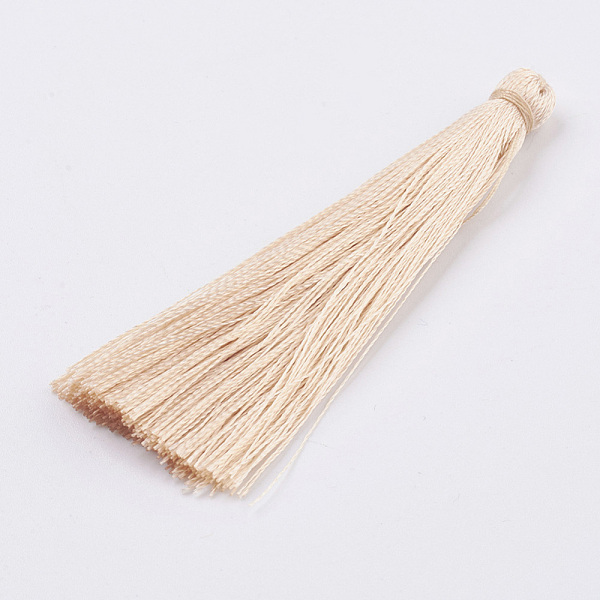

PandaHall Nylon Tassel Pendant Decoration, Wheat, 65~74x6mm Nylon Orange