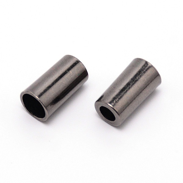 

PandaHall Zinc Alloy Cord Ends, End Caps, Column, Gunmetal, 14x7.5mm, Hole: 4mm, Inner Diameter: 6mm Alloy