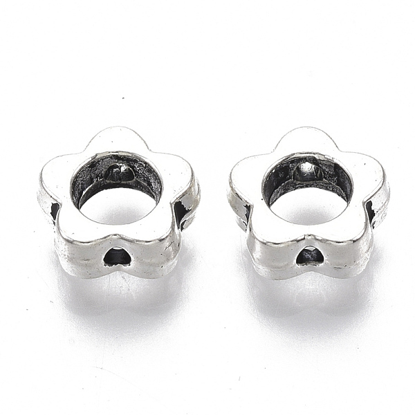 

PandaHall Tibetan Style Alloy Beads, Cadmium Free & Lead Free, Flower, Antique Silver, 7.5x8x3mm, Hole: 1mm, about 1950pcs/1000g Alloy...