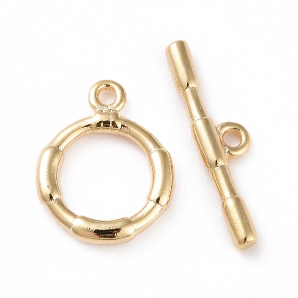 

PandaHall Eco-friendly Brass Toggle Clasps, Cadmium Free & Lead Free, Long-Lasting Plated, Ring, Real 24K Gold Plated, Ring: 14x10.5x2mm...