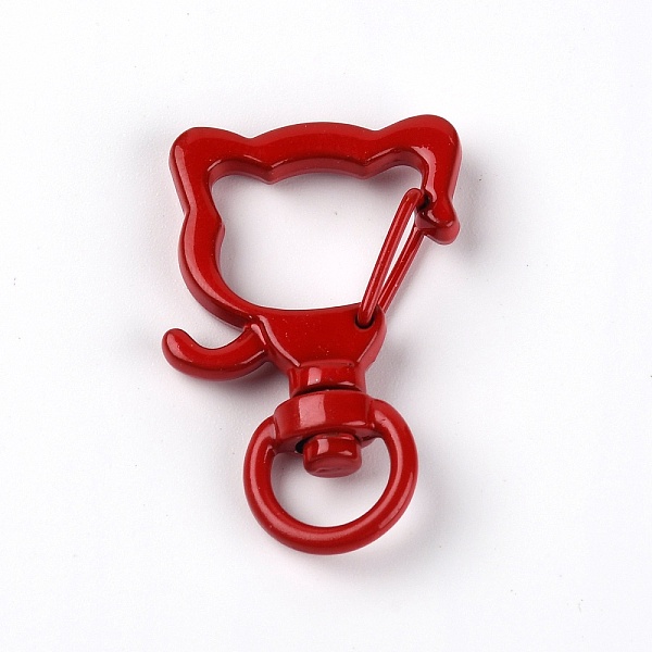 

PandaHall Zinc Alloy Baking Paint Swivel Clasps, Dog Head, Dark Red, 34x23mm, Hole: 4x8mm Alloy