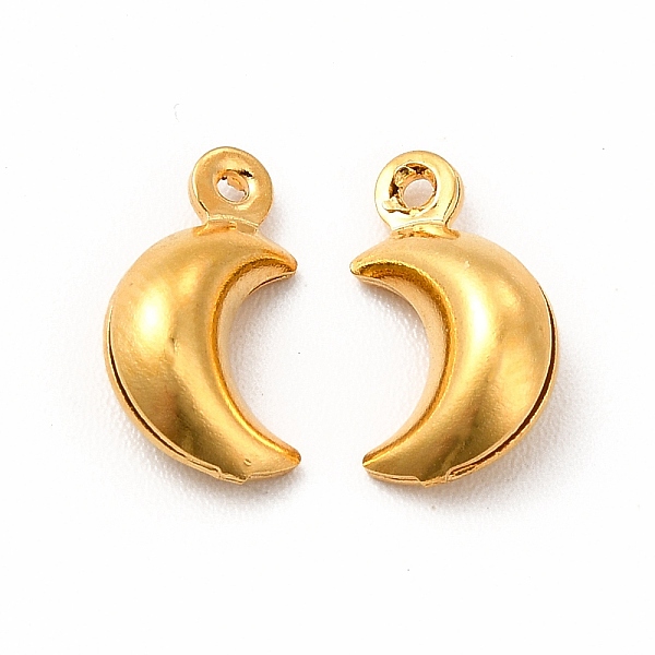 

PandaHall 304 Stainless Steel Moon Charms, Golden, 10.5x6x4mm, Hole: 1mm 304 Stainless Steel Moon