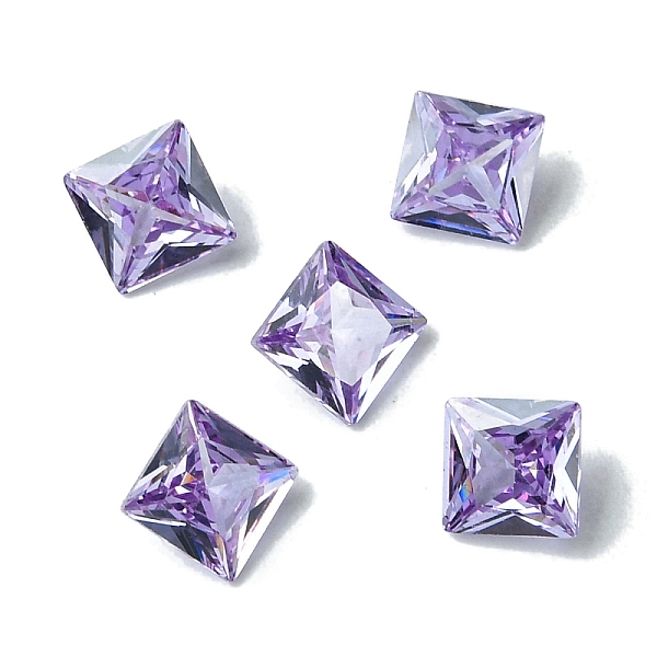 

PandaHall Cubic Zirconia Cabochons, Point Back, Square, Lilac, 8x8x4mm Cubic Zirconia Square Purple