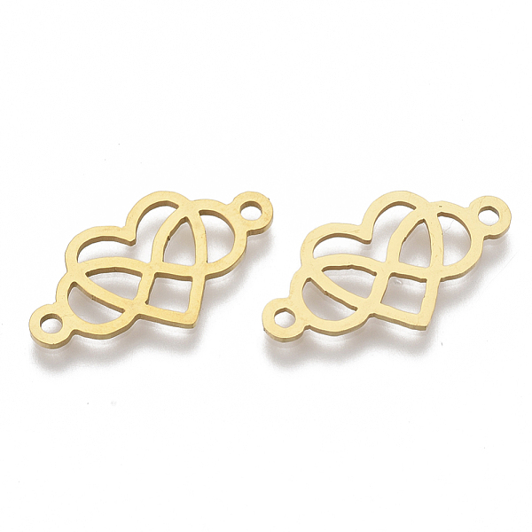 

PandaHall 201 Stainless Steel Links connectors, Laser Cut Links, Heart with Infinity, Golden, 13x24x1mm, Hole: 1.8mm 201 Stainless Steel...
