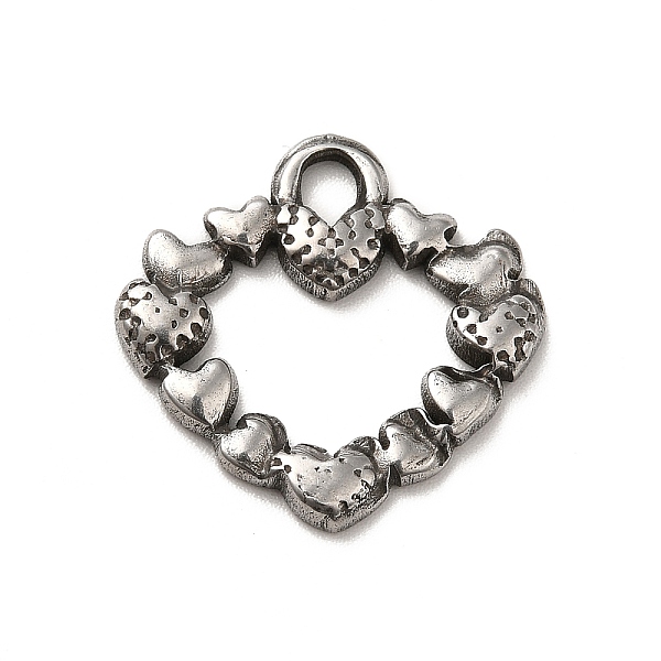 

PandaHall 304 Stainless Steel Pendants, Heart, Stainless Steel Color, 20x21x2.5mm, Hole: 2.7mm 304 Stainless Steel Heart
