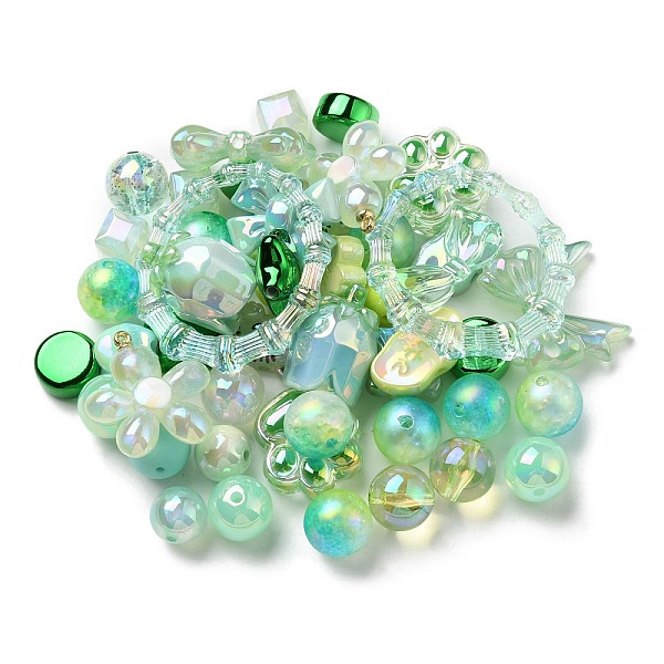 

PandaHall Acrylic Beads, Mixed Shapes, Green, 8~51x8~51x6~27.5mm, Hole: 1.8~3.8mm, about 163pcs/380.2g, 380.2g/bag Acrylic Mixed Shapes...