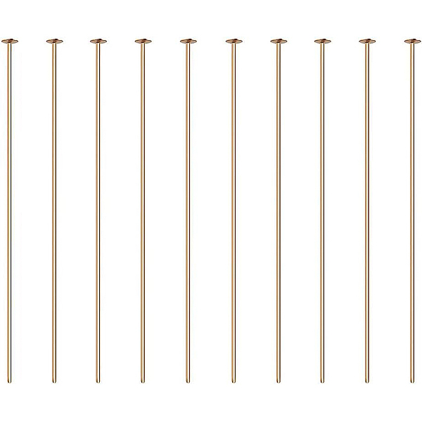 

PandaHall BENECREAT 100PCS 18K Real Gold Plated Flat Head Pins, 45MM/1.8" Standard Plain Headpins for DIYJewelry Findings Making Earrings...