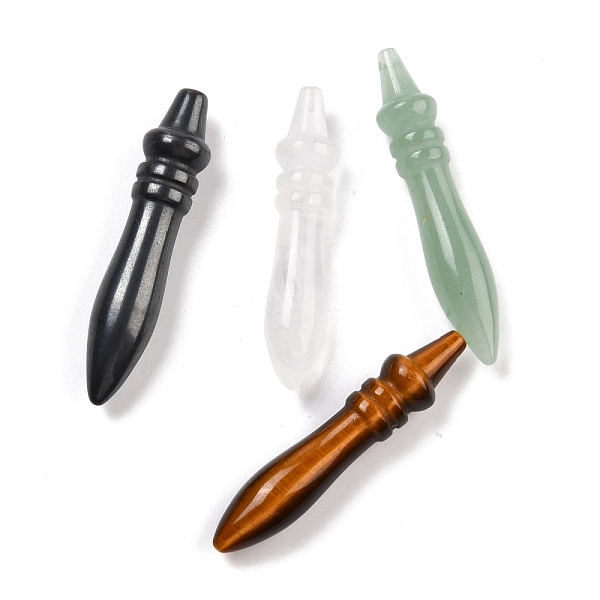 

PandaHall Natural Gemstone Big Pendants, Sceptre Shapes, 57.5~60x11~11.5mm, Hole: 0.8~0.9mm Mixed Stone Others