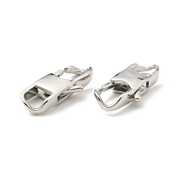 

PandaHall Brass Lobster Claw Clasps, Cadmium Free & Lead Free, Oval, Platinum, 23.5x11x4mm, Hole: 6x6mm Brass Oval