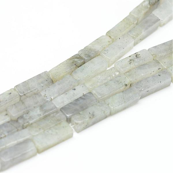

PandaHall Natural Labradorite Bead Strands, Cuboid, 13~14x4~5x4~5mm, Hole: 1mm, about 29~31pcs/strand, 15.3 inch Labradorite Cuboid