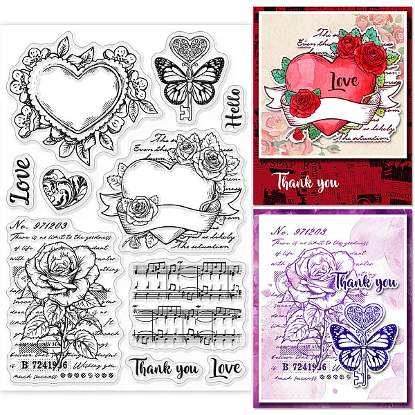 

PandaHall Custom PVC Plastic Clear Stamps, for DIY Scrapbooking, Photo Album Decorative, Cards Making, Heart, 160x110x3mm Plastic Heart...