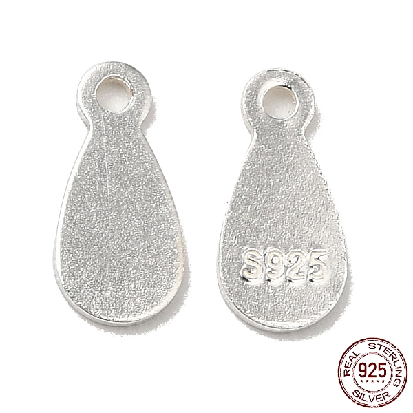 

PandaHall 925 Sterling Silver Chain Extender Drop, Chain Tabs, Teardrop Charms, with S925 Stamp, Silver, 8x4x0.5mm, Hole: 0.9mm, about...