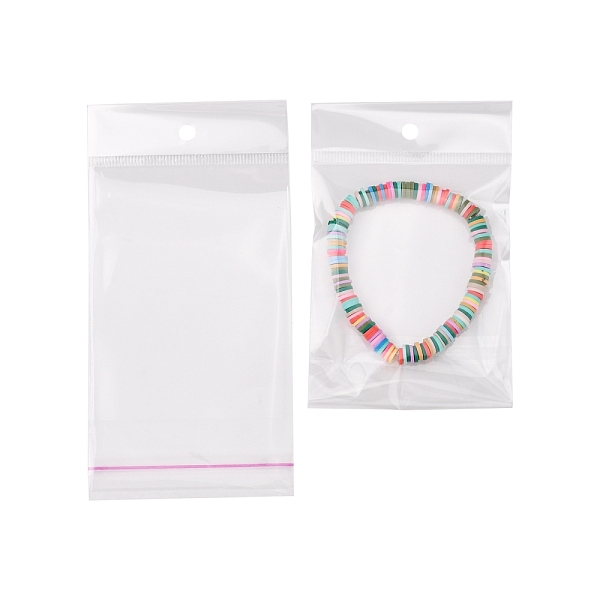 

PandaHall Pearl Film OPP Cellophane Bags, Self-Adhesive Sealing, with Hang Hole, Rectangle, Clear, 14x7cm, Unilateral Thickness: 0.045mm...