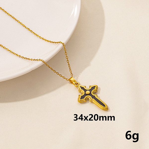 

PandaHall Stainless Steel Cross Pendant Necklace, Fashion Jewelry for Women Stainless Steel Cross