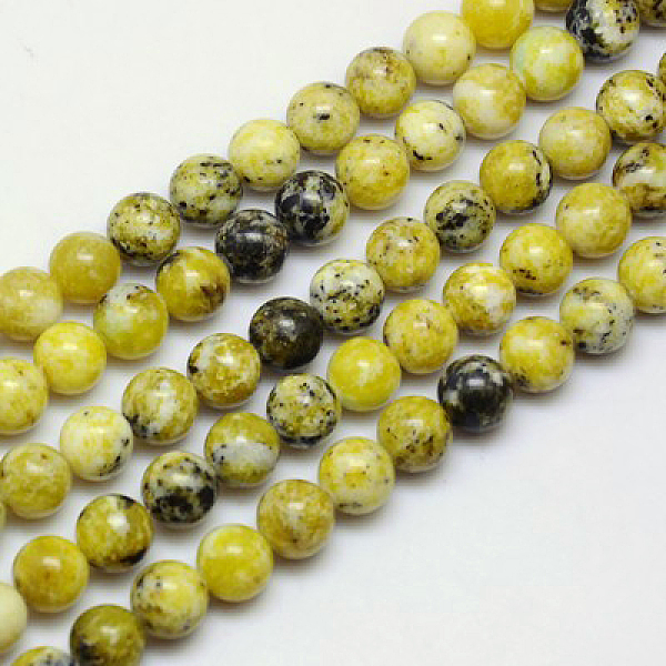 

PandaHall Natural Yellow Turquoise(Jasper) Beads Strands, Round, 6mm Yellow Turquoise(Jasper) Round Yellow