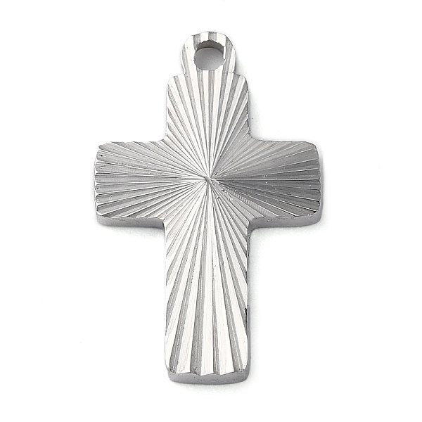 

PandaHall 304 Stainless Steel Pendants, Cross Charm, Stainless Steel Color, 22x13x1.9mm, Hole: 1.6mm 304 Stainless Steel Cross