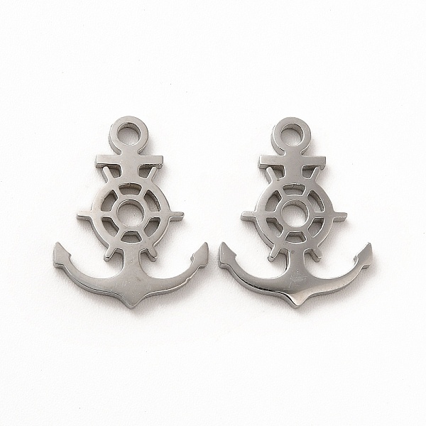 

PandaHall 304 Stainless Steel Pendants, Anchor & Helm Charms, Stainless Steel Color, 17x13x1.4mm, Hole: 1.8mm 304 Stainless Steel Anchor &...