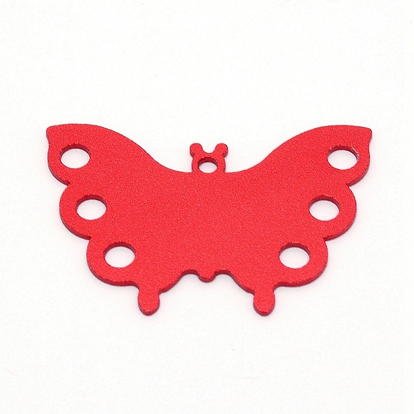 

PandaHall Aluminum Blank Chandelier Components Links, Butterfly Shape, Red, 31x45x1mm, Hole: 2mm, 10pcs/bag Aluminum Butterfly Red
