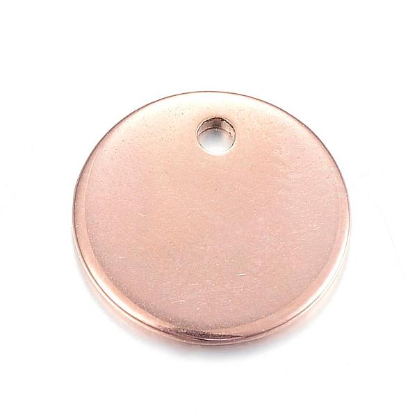 

PandaHall Ion Plating(IP) 304 Stainless Steel Stamping Blank Tag Charms, Flat Round, Rose Gold, 10x1mm, Hole: 1mm 304 Stainless Steel Flat...