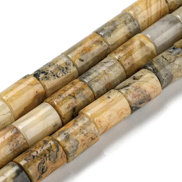 

PandaHall Natural Crazy Lace Agate Beads Strands, Column, 7.5~8x6mm, Hole: 1.2mm, about 48~50pcs/strand, 15.16''~15.31''(38.5~38.9cm) Crazy...