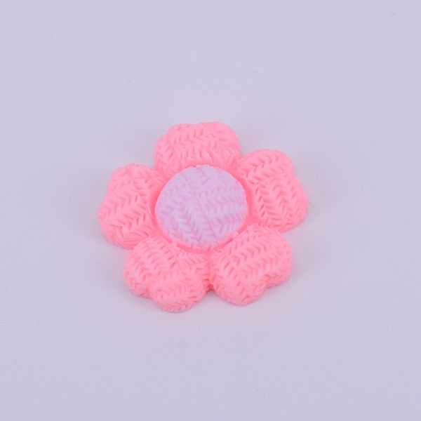 

PandaHall Opaque Frosted Resin Cabochon, Flower, Pearl Pink, 20x6.5mm Resin Flower Pink