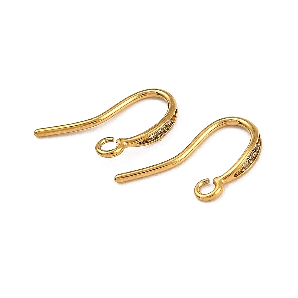 304 Stainless Steel Rhinestone Earring Hooks