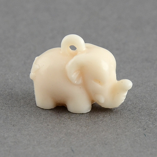 

PandaHall Synthetic Coral Pendants, Elephant, Cornsilk, 12x16x8mm, Hole: 1.5mm Synthetic Coral Elephant Gold