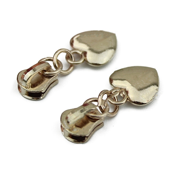 

PandaHall #5 Alloy Zipper Puller, for Garment Bag Accessories, Heart, Light Gold, 4.2x1.7cm Alloy