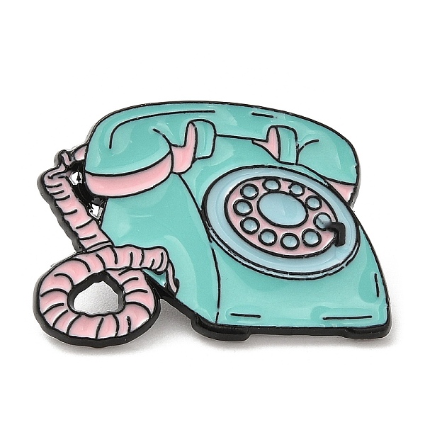 

PandaHall Telephone Enamel Pins, Electrophoresis Black Plated Alloy Brooch, Turquoise, 20x28.5x1.5mm Alloy+Enamel Furniture & Appliances..., Green