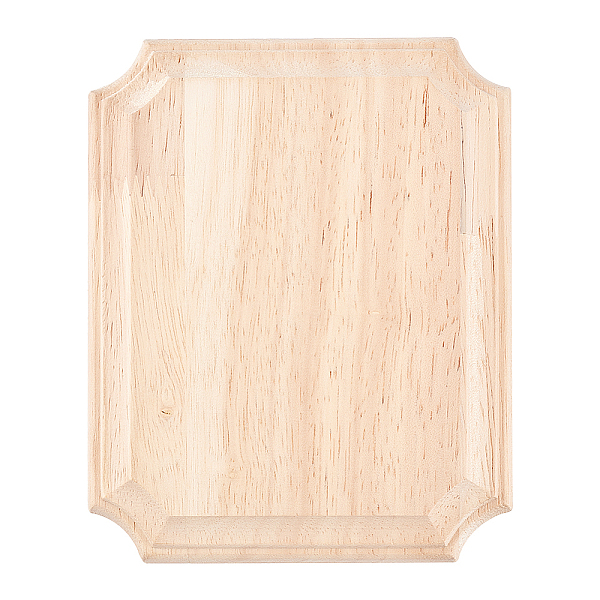 

PandaHall FINGERINSPIRE Unfinished Wood Plaque 15.3x12.2x1.7cm Rectangle Wooden Blank Signboards Natural Wood Crafts for Painting Carving..., Orange
