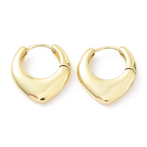 

PandaHall Rack Plating Brass Teardrop Hoop Earrings, Cadmium Free & Lead Free, Real 18K Gold Plated, 21x19.5x4mm Brass