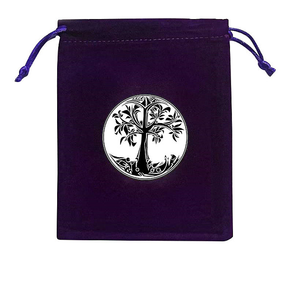 

PandaHall Rectangle Velvet Jewelry Storage Pouches, Tree of Life Printed Drawstring Bags, Salmon, 15x12cm Velvet Rectangle Red