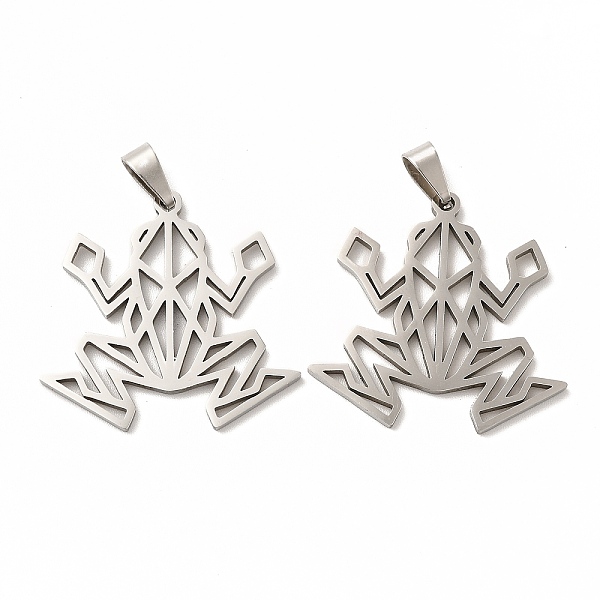 

PandaHall 201 Stainless Steel Origami Pendants, Frog Outline Charms, Stainless Steel Color, 28x29x1.5mm, Hole: 6.5x3mm 201 Stainless Steel...