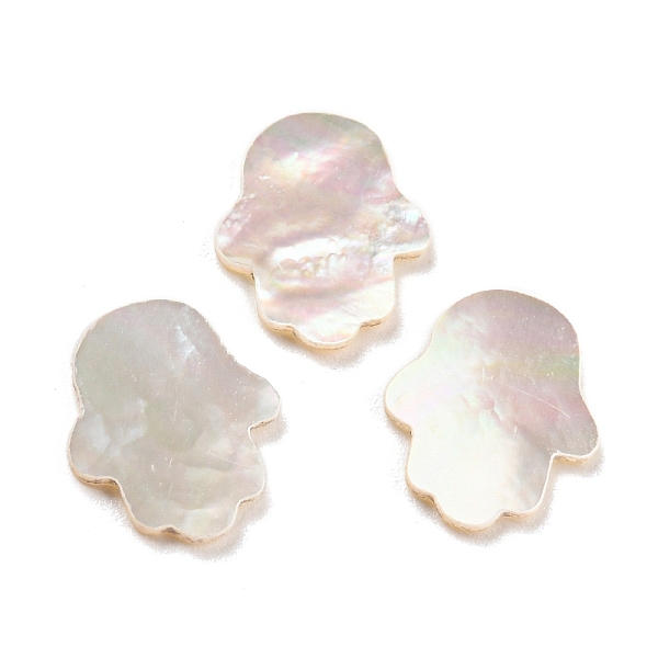 

PandaHall Natural Sea Shell Cabochons, Hamsa Hand, White, 10x8.5x1mm Sea Shell Hamsa Hand White