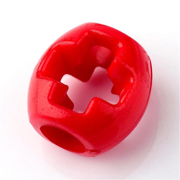

PandaHall Opaque Acrylic Beads, Oval with Cross, Red, 14x14x10mm, Hole: 5.5mm, about 625pcs/500g Acrylic Oval Red