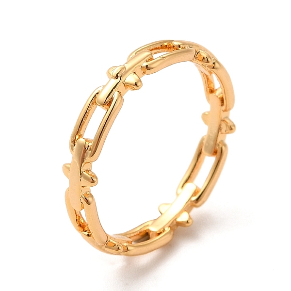 

PandaHall 304 Stainless Steel Geometric Ring, Hollow, Chain Shape Finger Ring, Golden, 1~6mm, Inner Diameter: 17mm 304 Stainless Steel Ring