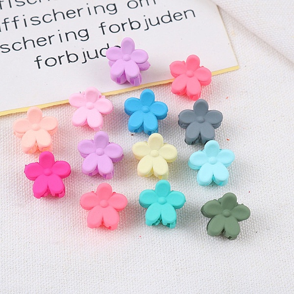 

PandaHall Plastic Claw Hair Clips, Macaron Color Hair Accessories for Girls or Women, Flower Pattern, 15mm, 30pcs/bag Plastic Flower..., Multicolor