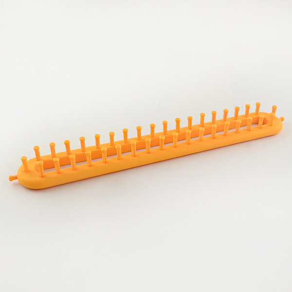 

PandaHall Plastic Spool Knitting Loom for Yarn Cord Knitter, Orange, 36x5x3cm Plastic Orange