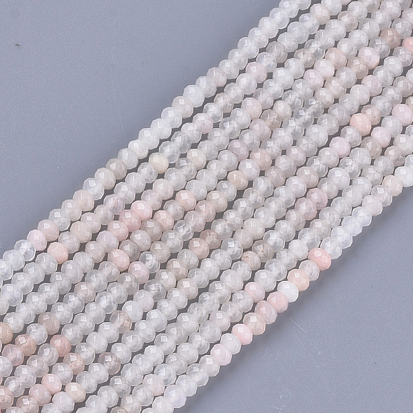 

PandaHall Natural Pink Aventurine Beads Strands, Faceted, Rondelle, 3.5~4x2.5~3mm, Hole: 1mm, about 120~122pcs/strand, 14.9 inch~15.1 inch...